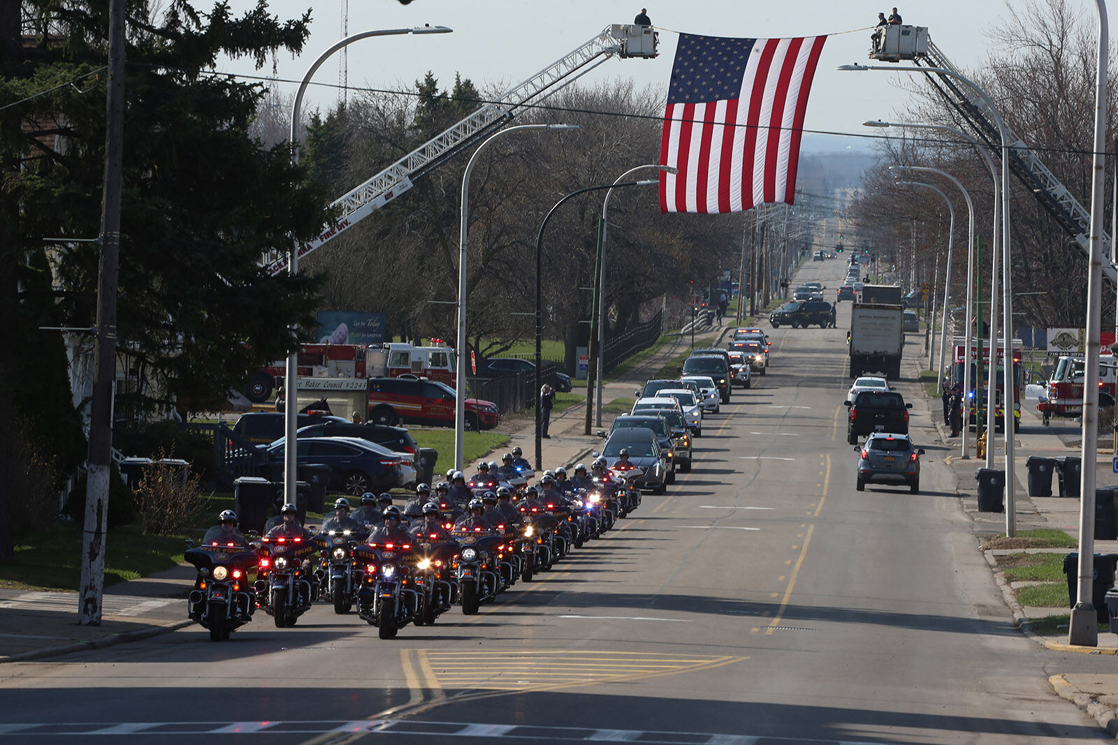 A solemn procession